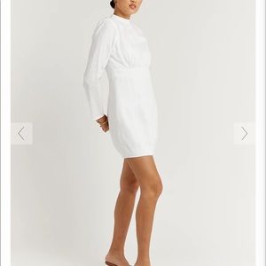 Dissh White Linen Mini Dress